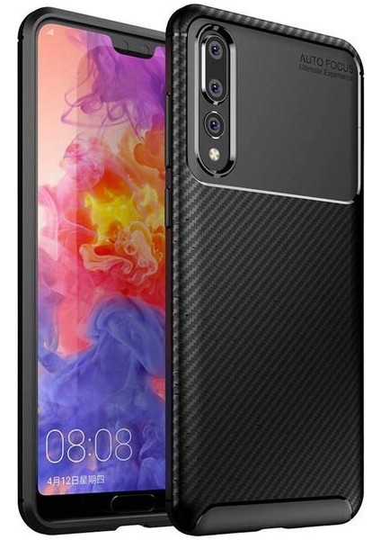Huawei P20 Pro Karbon Görünüm Negro Silikon Kılıf