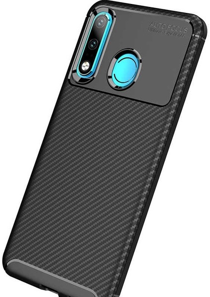 Huawei P30 Lite Karbon Görünüm Negro Silikon Kılıf