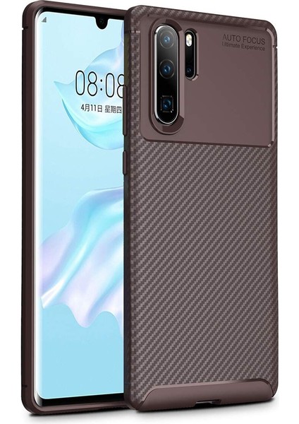 Huawei P30 Pro Karbon Görünüm Negro Silikon Kılıf