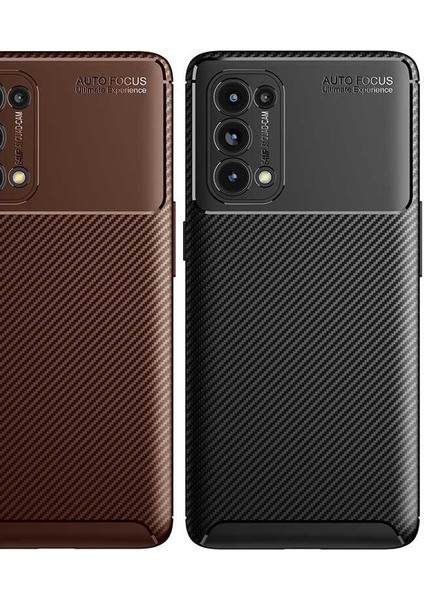 Apsuwa Oppo Reno 5 (CPH2159) Karbon Görünüm Negro Silikon Kılıf