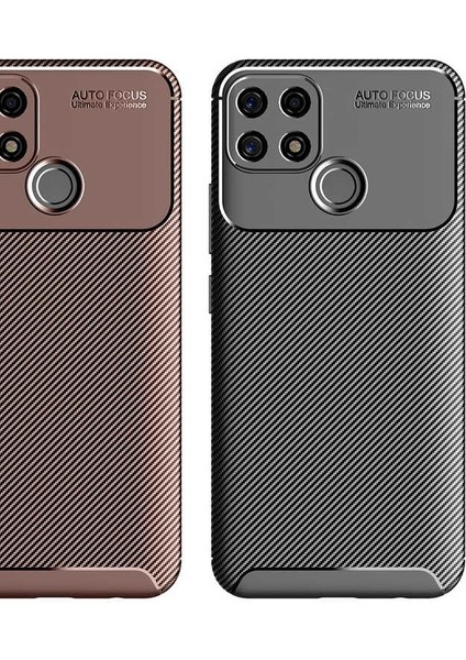 Apsuwa Oppo A15 Karbon Görünüm Negro Silikon Kılıf