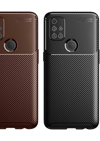 Apsuwa Oneplus Nord N10 Karbon Görünüm Negro Silikon Kılıf + Ekran Koruyucu Nano