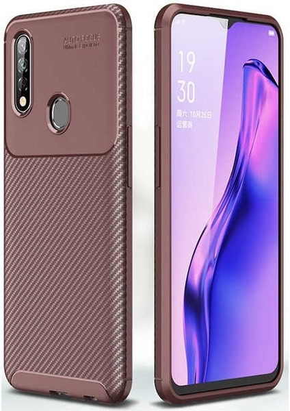 Apsuwa Oppo A31 Karbon Görünüm Negro Silikon Kılıf