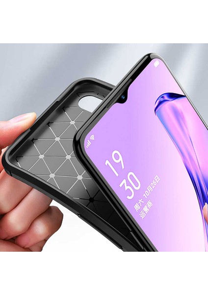 Apsuwa Oppo A31 Karbon Görünüm Negro Silikon Kılıf