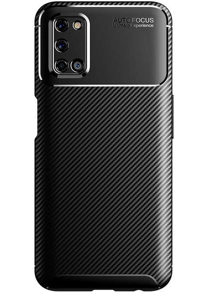 Apsuwa Oppo A72 Karbon Görünüm Negro Silikon Kılıf + Ekran Koruyucu Nano