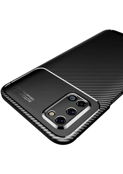Apsuwa Oppo A72 Karbon Görünüm Negro Silikon Kılıf + Ekran Koruyucu Nano