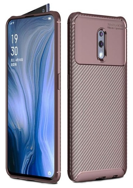 Apsuwa Oppo Reno (CPH1917) Karbon Görünüm Negro Silikon Kılıf
