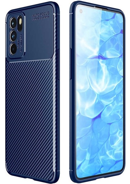 Apsuwa Oppo Reno 6 (CPH2235) Karbon Görünüm Negro Silikon Kılıf