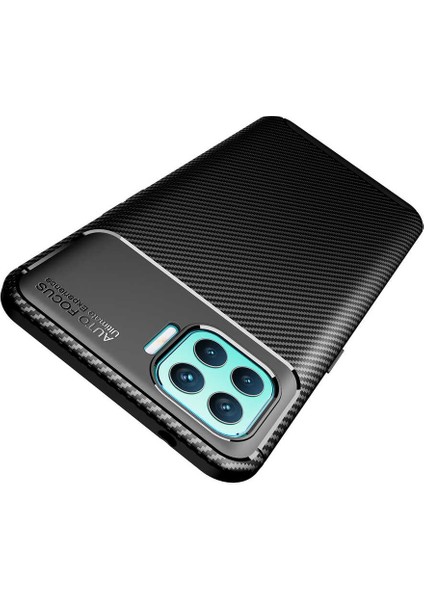 Apsuwa Oppo Reno 4 Lite (CPH2125) Karbon Görünüm Negro Silikon Kılıf