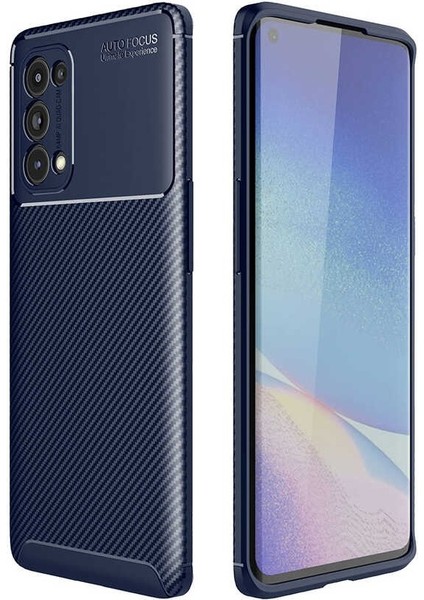 Apsuwa Oppo Reno 5 Pro (CPH2201) Karbon Görünüm Negro Silikon Kılıf