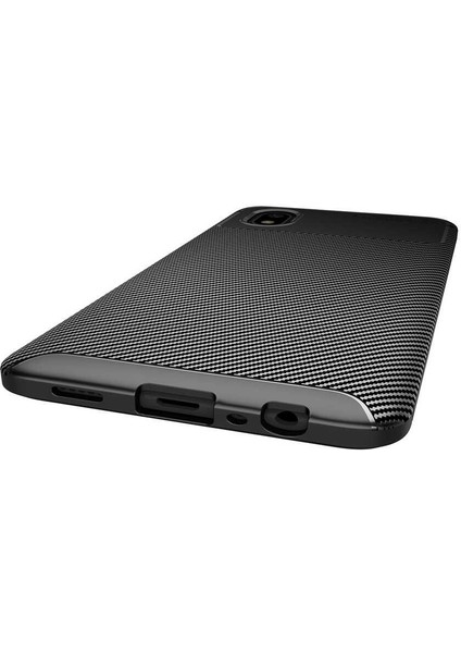 Apsuwa Samsung Galaxy A01 Core Karbon Görünüm Negro Silikon Kılıf