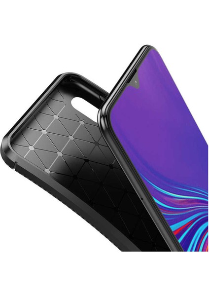 Apsuwa Samsung Galaxy A10 Karbon Görünüm Negro Silikon Kılıf