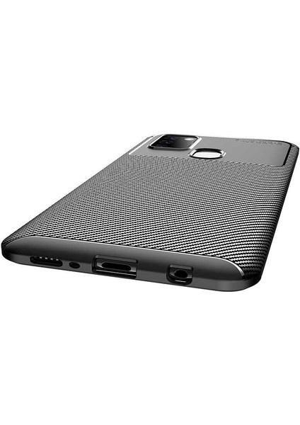 Apsuwa Samsung Galaxy A21S Karbon Görünüm Negro Silikon Kılıf