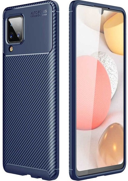 Apsuwa Samsung Galaxy A12 Karbon Görünüm Negro Silikon Kılıf