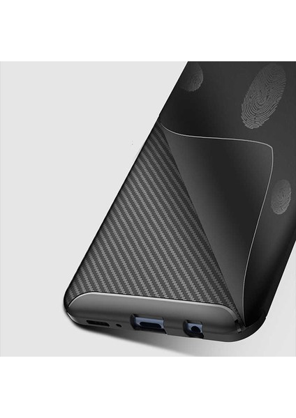 Apsuwa Samsung Galaxy M30 Karbon Görünüm Negro Silikon Kılıf