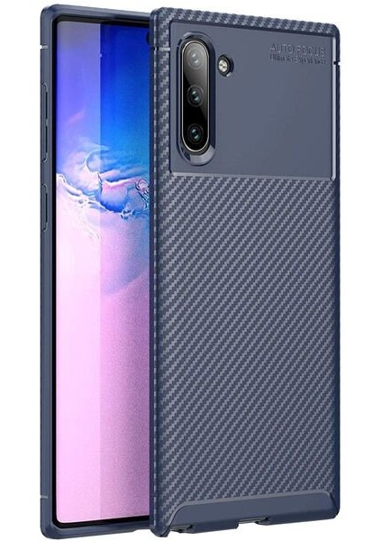 Apsuwa Samsung Galaxy Note 10 Karbon Görünüm Negro Silikon Kılıf
