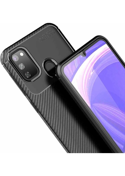 Apsuwa Samsung Galaxy M30S Karbon Görünüm Negro Silikon Kılıf