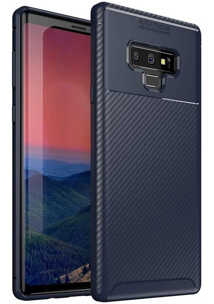 Apsuwa Samsung Galaxy Note 9 Karbon Görünüm Negro Silikon Kılıf + Ekran Koruyucu Ped