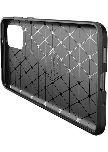 Apsuwa Samsung Galaxy S20 Plus Karbon Görünüm Negro Silikon Kılıf + Ekran Koruyucu Nano