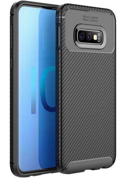 Apsuwa Samsung Galaxy S10E Karbon Görünüm Negro Silikon Kılıf