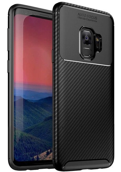 Apsuwa Samsung Galaxy S9 Karbon Görünüm Negro Silikon Kılıf