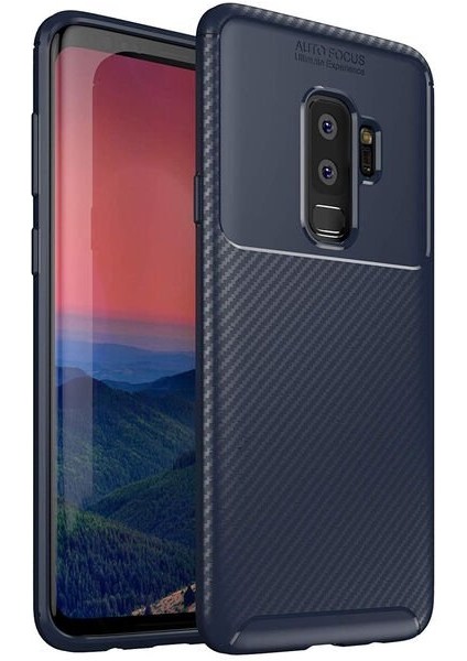 Apsuwa Samsung Galaxy S9 Plus Karbon Görünüm Negro Silikon Kılıf