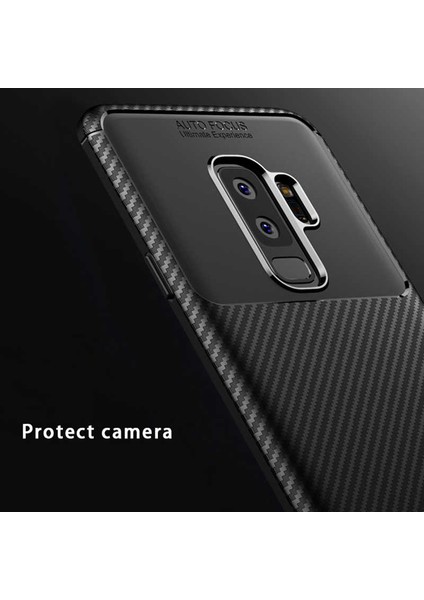 Apsuwa Samsung Galaxy S9 Plus Karbon Görünüm Negro Silikon Kılıf