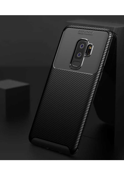 Apsuwa Samsung Galaxy S9 Plus Karbon Görünüm Negro Silikon Kılıf