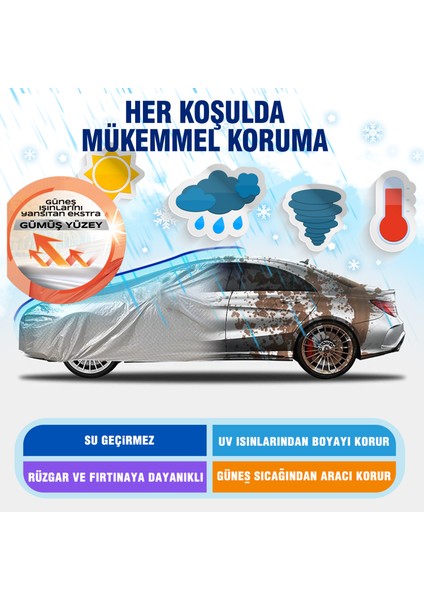 Tüm Sedan Araçlar Ile Uyumlu X100 Araba Brandası Miflonlu Branda Oto Çadır Örtü