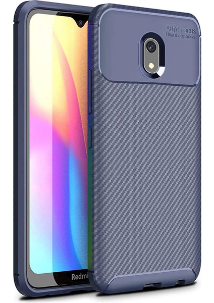 Xiaomi Redmi 8A Kılıf Negro Silikon Karbon Desen + Ekran Koruyucu Nano