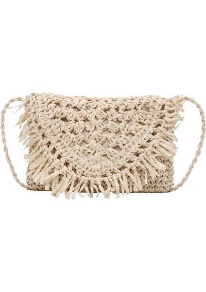 Moda Saçaklı Hasır Omuz Çantası Hollow Bayan Çanta(Yurt Dışından)