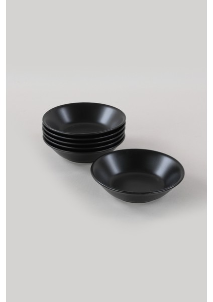 Mat Siyah Hitit Yemek Tabağı 18 Cm 6 Adet fiyatları