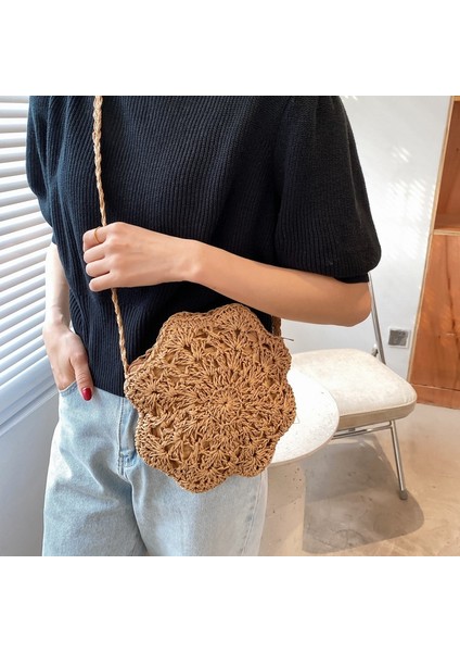 Sekizgen Hasır Bayan El Yapımı Çanta Seyahat (Yurt Dışından) modelleri