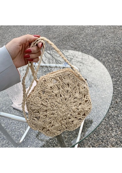Sekizgen Hasır Bayan El Yapımı Çanta Seyahat (Yurt Dışından) modelleri