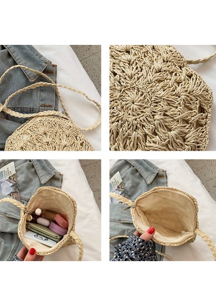 Sekizgen Hasır Bayan El Yapımı Çanta Seyahat (Yurt Dışından) indirimleri