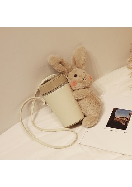 Faux Fur Bunny Bucket Omuz Çantası(Yurt Dışından)