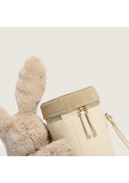 Faux Fur Bunny Bucket Omuz Çantası(Yurt Dışından)