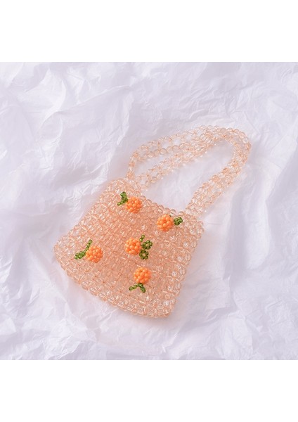 Berrak Kristal Kız Diy Boncuklu Dokuma Çanta(Yurt Dışından)