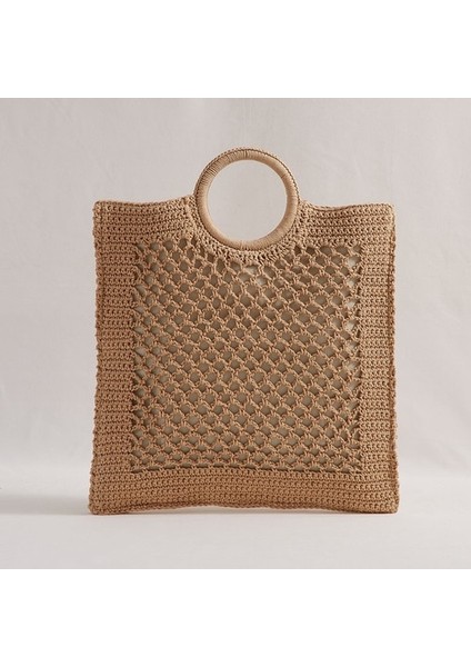 Halat Dokuma Büyük Bez Çanta(Yurt Dışından)