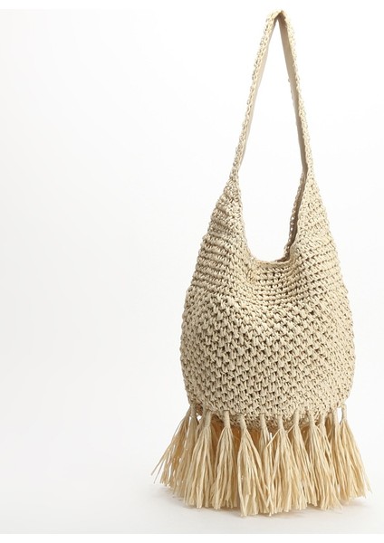 Püskül Büyük Hasır Çanta (Yurt Dışından)