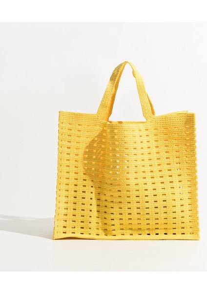 Ipli Debriyajlı Kesim Tığ Bezi Alışveriş Çantası(Yurt Dışından)