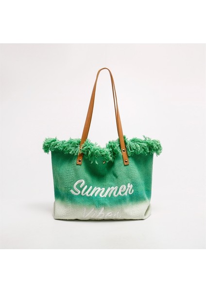 Gökkuşağı Saplı Püskül Çanta(Yurt Dışından)