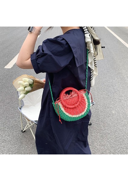 Meyve Şekli Karpuz Hasır Plaj Çantası(Yurt Dışından) fiyatları