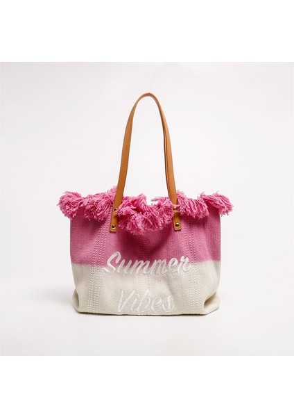 Gökkuşağı Saplı Püskül Çanta(Yurt Dışından)