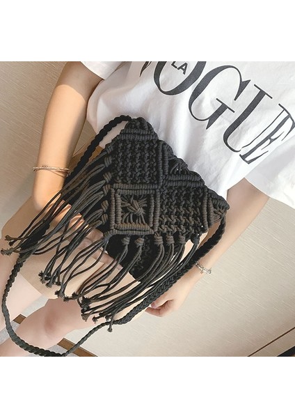 Püskül Büyük Hasır Çanta (Yurt Dışından)