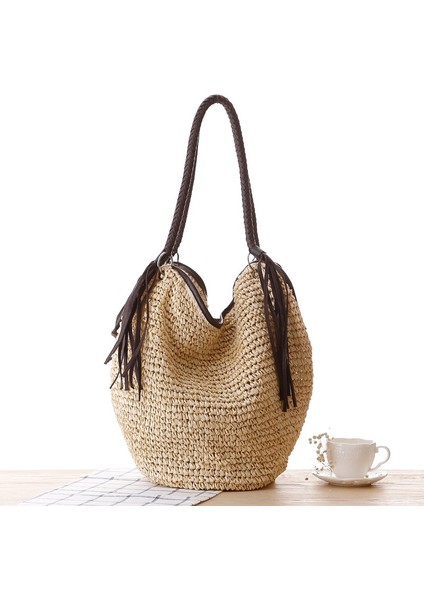 Rattan Hasır Omuz Çantası(Yurt Dışından)