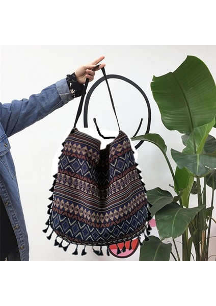 Vintage Boho Püskül Omuz Çantası Moda Bayan Çanta(Yurt Dışından) fiyatları