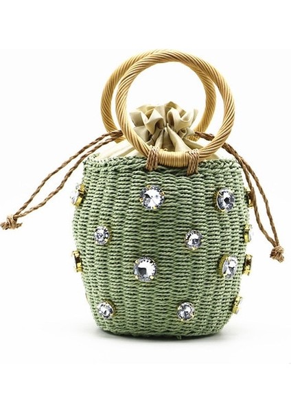 Diamond Hasır Çanta(Yurt Dışından)