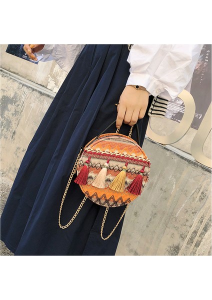 Rattan Örgü Plaj Omuz Çantası(Yurt Dışından) modelleri
