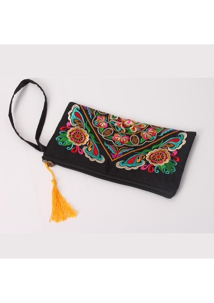 Vintage Nakışlı Bez Çanta (Yurt Dışından)